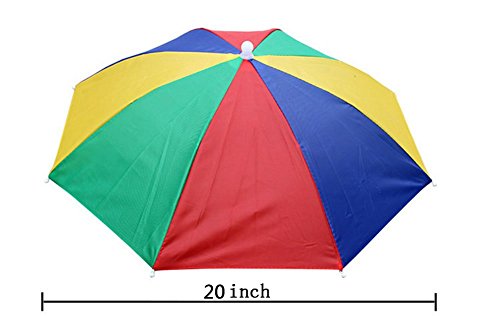 Yellow Umbrella Hat Headwear for Fishing Sun Rain - Thumbnail 2