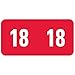 ETS Color-Coded Year Label, 2018, Label Sheet, Red, 250 per Pack (67918)