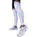 [SurgeCool] Sports Cooling Leg Sleeve White 1 Pair: Evaporative Cooling Leg RunCool Ice-Alternative Cold Therapy for Tired Leg Reduce tempreatre in Muscle (Leg Sleeve only)