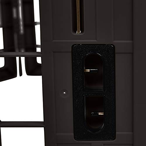 AmazonBasics 8-Panel Plastic Pet Pen Fence Enclosure With Gate - 59 x 58 x 28 Inches, Black - Thumbnail 5