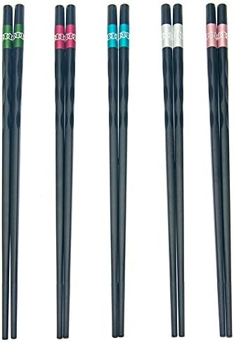 Bairun Japanese Non-slip Alloy Chopsticks Luxury Reusable Chopsticks Family Use 5 Pairs/Set