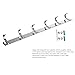 OUNONA Wall Coat Rack Coat Hooks Wall Mounted Stainless Steel Hook Rack for Clothes(6 Hooks)