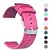 JIELIELE 20mm 22mm Watch Band for Men Women, Silicon Sports Release Replacement Smart Watch Bands (Rose Red, 22mm)