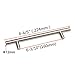 Gobrico Satin Nickel Cabinet Pulls 6-3/10 Hole Centers Brushed Nickel Cabinet Hardware Euro T Bar Stainless Steel Drawer Pulls Dresser Knobs-5 Pack