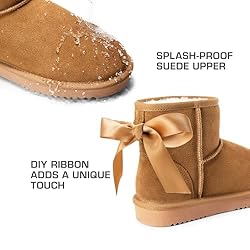 DREAM PAIRS Snow Boots for Women Genuine Suede Faux