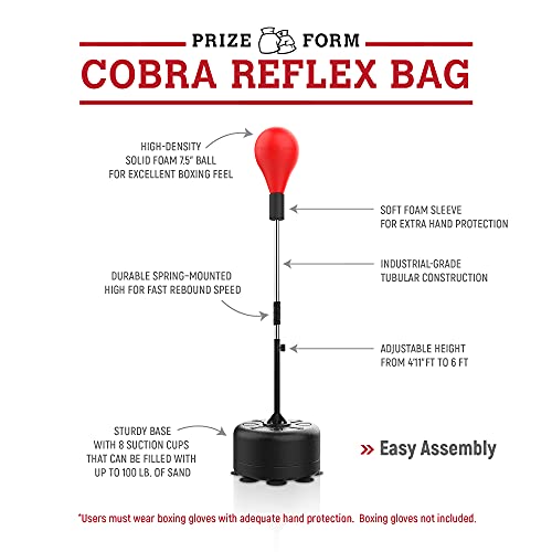PRIZE FORM Cobra Reflex Bag Boxing, Freestanding Punching Bags for