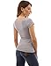 PattyBoutik Women's Cross Front V Neck Ruched Mesh Blouse