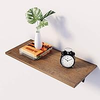 BAMFOX Floating Wall Shelf,Natural Bamboo Wall Decor Storage Shelf L15.7xW7.7for Bedroom, Living Room, Bathroom, Kitchen, Office and More Brown