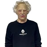 Christmas Mask Santa Claus Old Men Mask Realistic Human Wrinkle Face Grandpa Cosplay Costume Props 3D Face Headwear