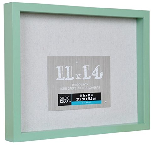 image for Generic 11x14 Sage Shadow Box Display Case Heavy Wood Frame 1
