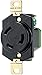 EATON Cooper Wiring Devices, L530R-Single Locking Receptacle, 30A -125V, 2-pole, 3-wire Grounding Back & Side Wire, Fed. SpeclW-C-596F