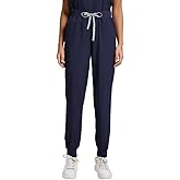 Leaddol Scrub Pants for Women, Soft Stretch Fabric Jogger Scrub Bottoms with 6 Pockets