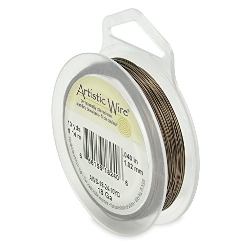 Artistic Wire 18-Gauge Antique Brass Wire, 10-Yards