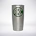 Your 2 or 3 Initials Circle Monogram Decal for YETI Rambler Tumbler 20 oz 30 oz Sticker