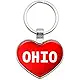 Graphics and More Metal Keychain Key Chain Ring I Love Heart Places N-P - Pennsylvania