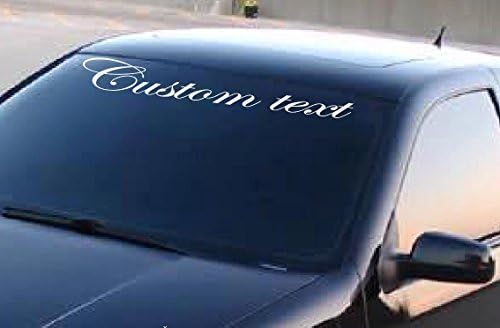 WallArtStickerUS40" x 4" Custom Text Choice of Colors Windshield Vertical Decal tunning JDM KDM Style Euro Windshield Carv Tuning Racing Sticker Vinyl Custom tex