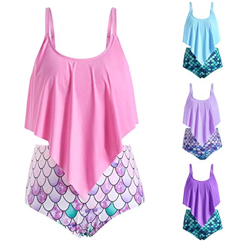 Swimsuits for Women High Waisted,YEZIJIN Women Two Piece Push Up Tankini Sets Plus Size Beachwear Swimsuit Bikini