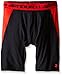 Under Armour Boys' HeatGear Armour Up Fitted Shorts – Long, Black (001)/Risk Red, Youth X-Large