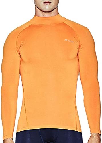 EXIO Mens Mock Compression Baselayer Top Cool Dry Long-Sleeve Shirt EX-T02