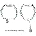 TOMAZON Compatible Apple Watch Band Series 4/3/2/1 38mm 40mm, Unique Handmade Luminous Pearl Adjustable iWatch Bracelet Metal Link Wristband with Perfume Storage Pendant for Women Girl - White