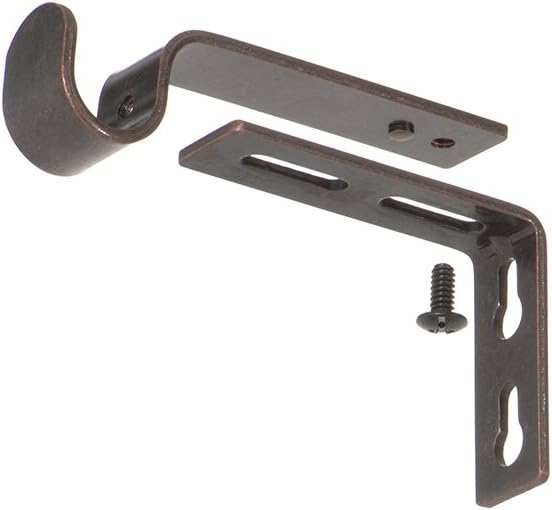 Ivilon Adjustable Brackets for Curtain Rods - for 1/2 or 5/8 Inch Rods. Set of 2 - Oil Rubbed Bronze: Home & Kitchen