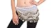 Buy Home Chiffon Dangling Gold Coins Belly Dance Hip Skirt Scarf Wrap Belt (White)