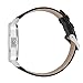 WRISTOLOGY Olivia Womens Chunky Silver Boyfriend Watch Black Leather Strap