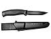 Morakniv Companion Fixed-Blade Tactical Knife with Black Sandvik Stainless Steel Blade, 4.1-Inch, Plastic Sheath