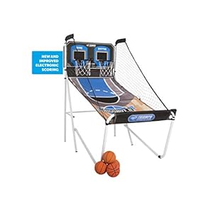 Triumph Sports unisex adult upright electronic basketball games, Black, blue & orange, 80.5 L X 47.5 W X 81 H US