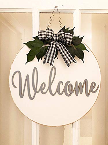 welcome wreath door decoration rustic
