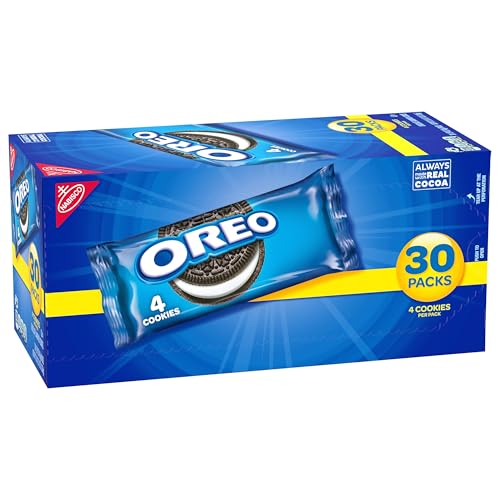 OREO CHOCOLATE SANDWICH COOKIES, 30 SNACK PACKS (4 COOKIES PER PACK)