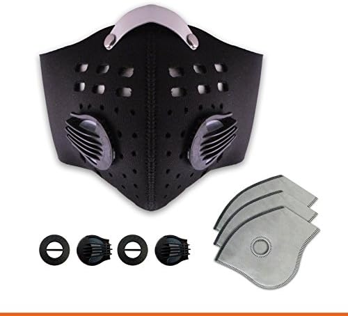 Pollution Mask By Dust Fighters With 3 Six Layered N99 air Filters Included | Sports Mask For Smoke, Gas, Dust, Smog, Pollen, Allergens, Particles And Fresh Air | Protective Outdoor Face Mask For Outd