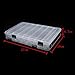 Docooler 27184.7CM Double Sided High Strength Transparent Visible Plastic Fishing Lure Box 14 Compartments with Drain Hole Fishing Tackle