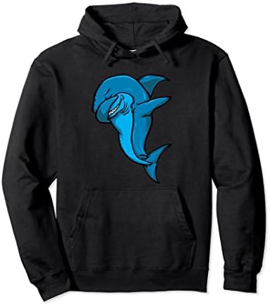 Unisex Shark Dabbing Funny Trendy Dance Move Animal Hoodie Small Black