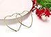 Women's Stainless Steel Gold Plated Heart Shape Hinged Large Hoop Earring,Anti-allergy