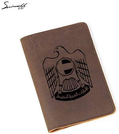 Travel Accessories | The United Arab Emirates Passport Cover | Custom Name Cow Leather Credit Card Holder | Travel Passport Organizer