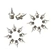 RAHATA 16 Pieces 1/4 inch 3/8 inch 1/2 inch Stainless Steel Cross Country Spikes Replacement Track and Field Spikes with Wrench