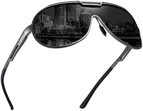 Amazon.com: Khan Shield Aviator Wrap Around Sunglasses (Gold  display picture 2