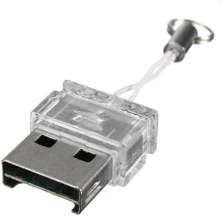 1 pcs Smallest Mini USB 2.0/1.1 TF/ Micro SD Memory Card Reader (Transparent) by Roller Catc