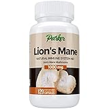 Premium Lion's Mane Mushroom Capsules by Parker Naturals Supports Immune System Health. Nature's Original Superfood. 120 Capsules