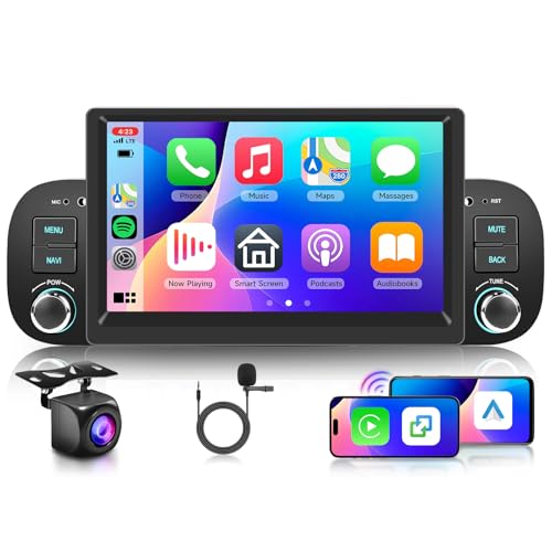 2G 64G Android Car Radio for Fiat Panda 2013-2020 7 Inch Touchscreen Car Radio Panda with Wireless Carplay Android Car GPS Mirror Link Bluetooth FM/RDS Radio WiFi USB + Rear Camera