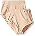 ELLEN TRACY Company Women's Underwear High Waist Control Brief with Extra Tummy Hold 2 Pack Panties - Sunbeige, X-Large