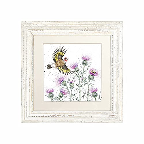 Wrendale Designs - 'Feathers And Thistles' Framed Card - White