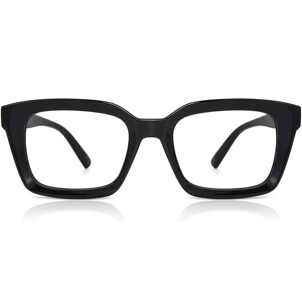 JiSoo Reading Glasses 2.75 Women Men Designer Oversized Readers,Ladies Reading Glasses 2.75+ Large Frame，2.75 Black