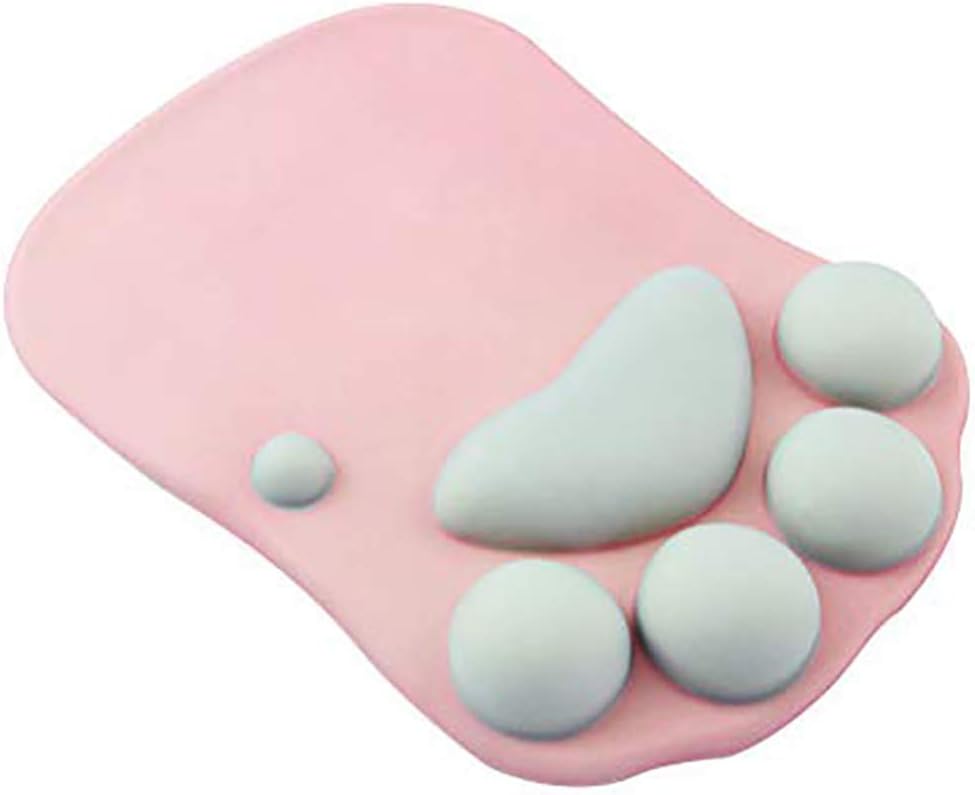 Star-Link Cat Mouse Pad with Wrist Support, Portable Ergonomic Anti-Slip Gaming Mouse Mat Cartoon Cute Cats Soft Silicone Gel Rests Wrist Cushion Rest Micemat Comfort Mousepats (10.6×8.0)
