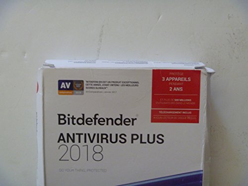 Bitdefender Antivirus Plus 2018 | 3 PC, 2 Year New in Retail Box