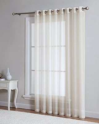 Decosource Grommet Semi Sheer 1 Extra Wide Patio Curtain Panel