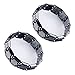 Top Plaza 2pcs/set Men's Women's Metal Healing Energy Black Hematite Magnetic Therapy Bracelets, 6.5 Inches