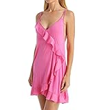 Betsey Johnson Women's Rayon Knit Satin Ruffle Slip