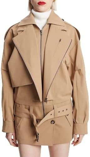 Amazon.com: Megfie Jackets for Women Trendy Vintage Trench Coat